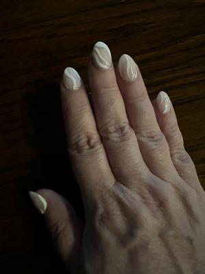 Elegant modern French manicure