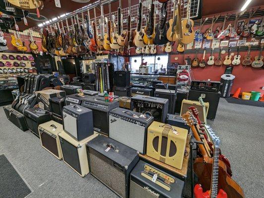 Amplifiers and guitars