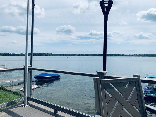 Our view of the lake from the deck