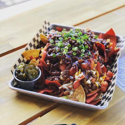 Patio area - brisket nachos