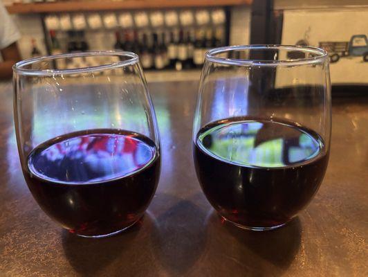 Glasses of pino noir