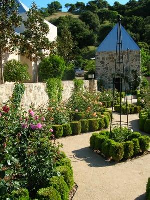 A formal Rose Garden in St. Helena