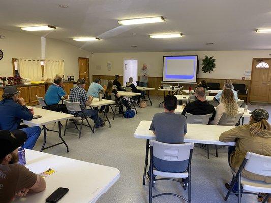 Our comfortable heated and air conditioned classrooms