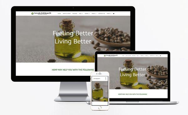 Naturally Well Hemp Oil Website Design by Techbear.