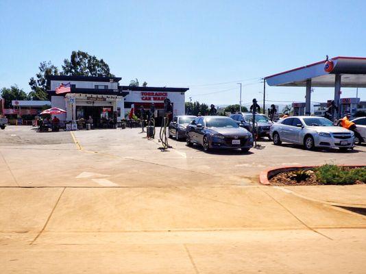 Gas station and car wash