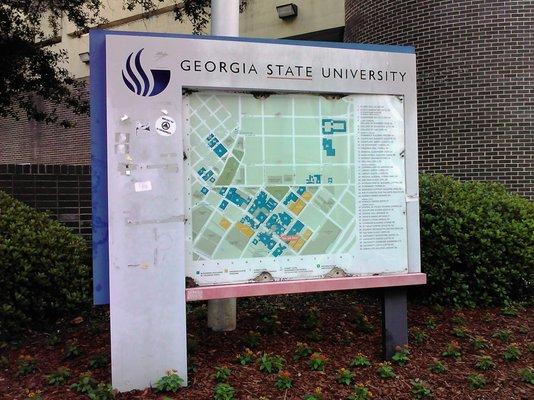 This will help you navigate the Georgia State Univ. campus, between the business and governmental zones downtown.