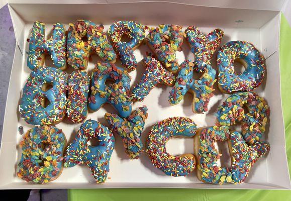 Custom Birthday Donuts