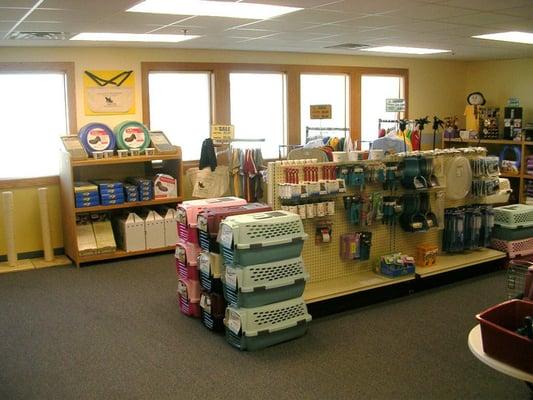 Retail store with pet basics and specialty products