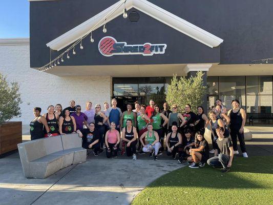 Join our amazing Shred2Fit community! Our clients support each other and achieve their fitness goals together.