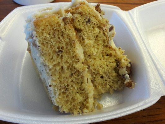 Butter pecan cake for the road.  :)  Delicious.