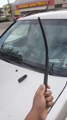 Distached Windshield Wiper