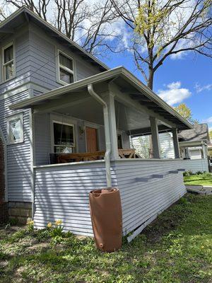 New gutters!! They even installed the downspout to work with my rain barrel.