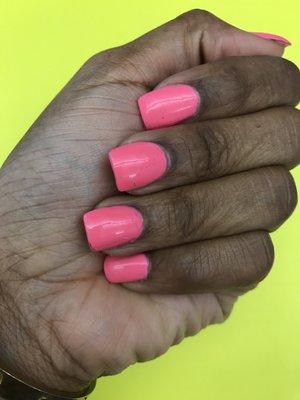 These nails were done on Saturday and the execution of these nails are atrocious