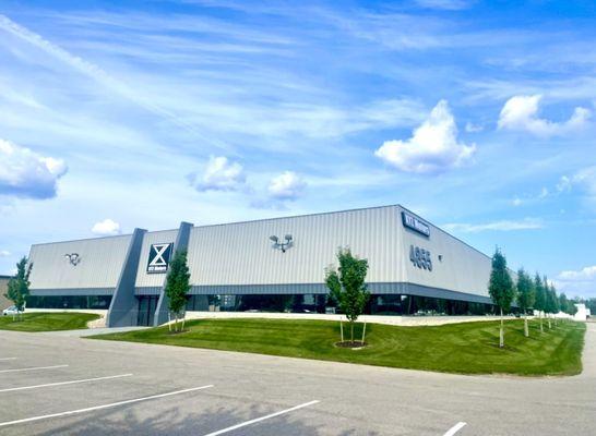 Front of our car dealership in Grand Rapids MI. Fully enclosed showroom.