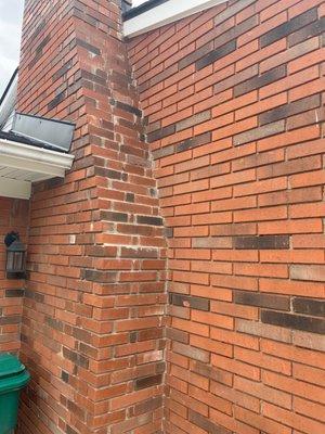 Brick pattern doesn't even match the rest of the house.