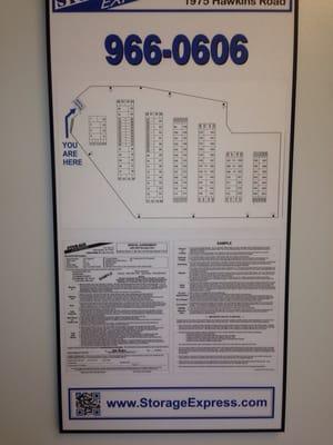 Storage units layout