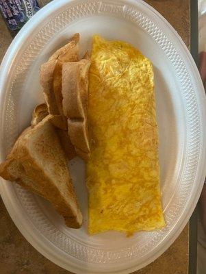 Cheese omelet that my daughter described as best she has ever had.