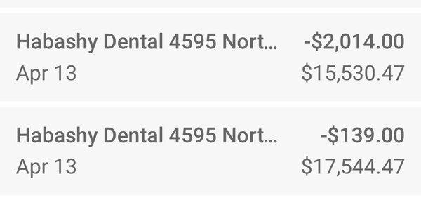 Payment they are trying to charge my insurance when I already paid out of pocket. Trying to collect more than what work was done.