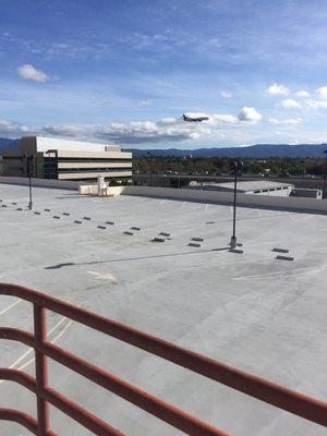 Overlooking the 5th floor overlooking the airplane overlooking the Crime Lab overlooking the 87 and overlooking the traffic...