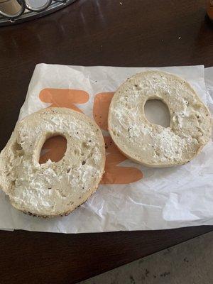 Bagel with cream cheese