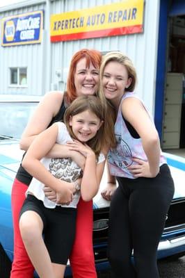 This is a fun photo of myself and my daughters. :) They are my world!