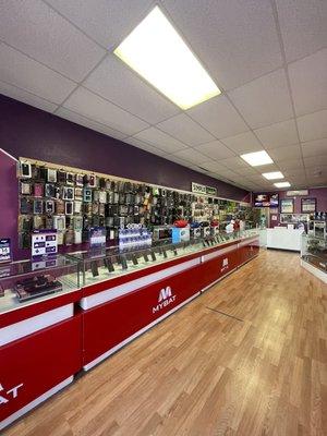 Inside the store.