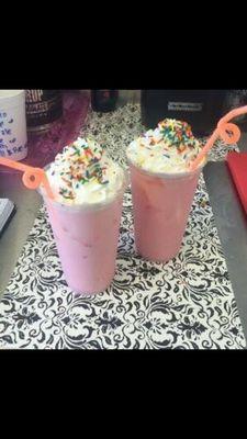 Assorted Candy Drinks and Smoothies.