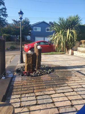 Pathway with water feature