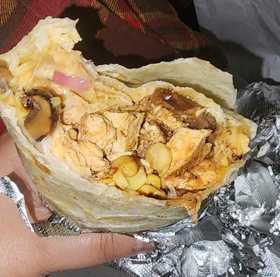 BBQ Chicken Burrito delicious