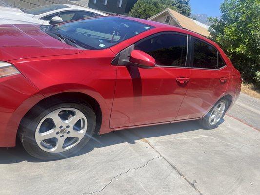 Cars lookin good with my new tint. I can definitely tell the difference!