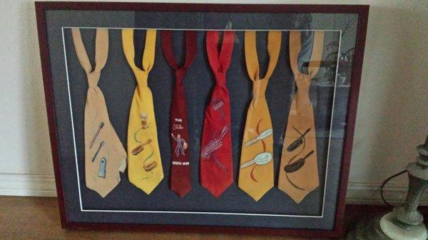 Rare Fuller Brush hand painted silk ties