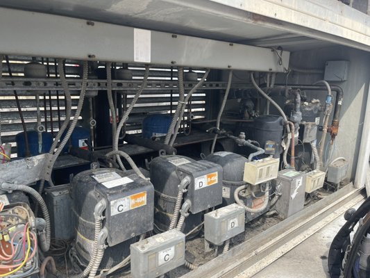 Rack System of 7 Refrigerant Circuits.