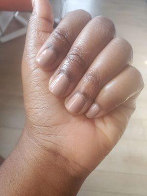 Nude Gel polish and manicure