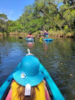 Family kayakers