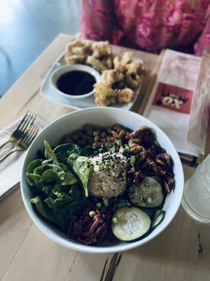 Soy curl bowl and tempura cauliflower