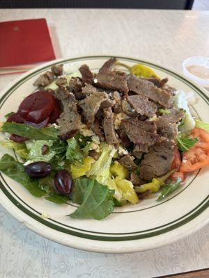 Greek Salad with Gyro Meat