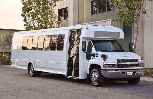 This is 36 pax party bus for Blue Streak Limo