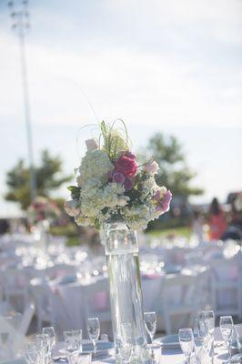 Outdoor wedding and event centerpieces and decorations