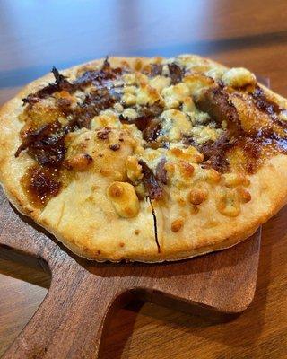 Confit Duck, Bacon Jam and Gorgonzola Pizza