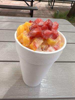 Strawberry mango Raspados