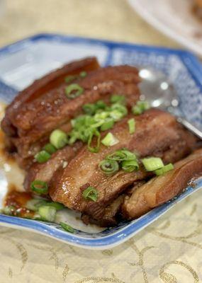 Braised Pork Belly with Preserved Vegetables.