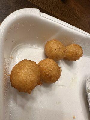 Soft doughy hush puppies.