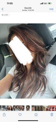 What I got on day one. (Reddish hair)