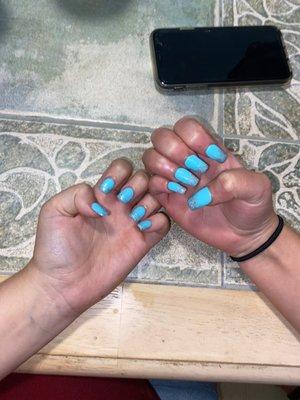 The nails we got done.