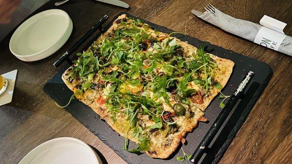 Flatbread with unique and creative toppings. Highly recommend