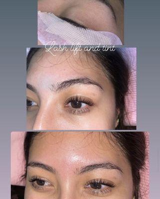 Lash lift and tint