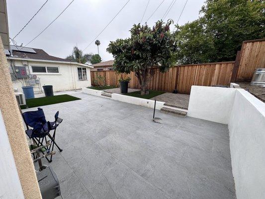 New patio space