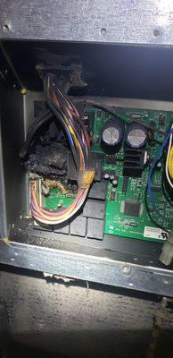 Refrigerator GE,  control board is burned out