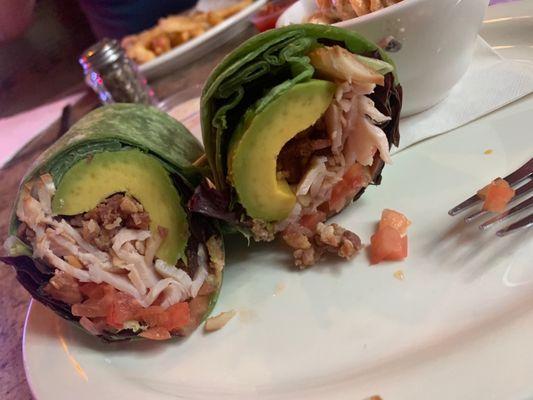 Turkey wrap with avocado