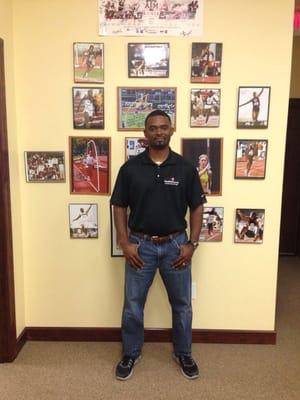 Dr. Henderson. Retired Professional Track athlete. 9 time All American. Current Chiropractor for Texas A&M University.